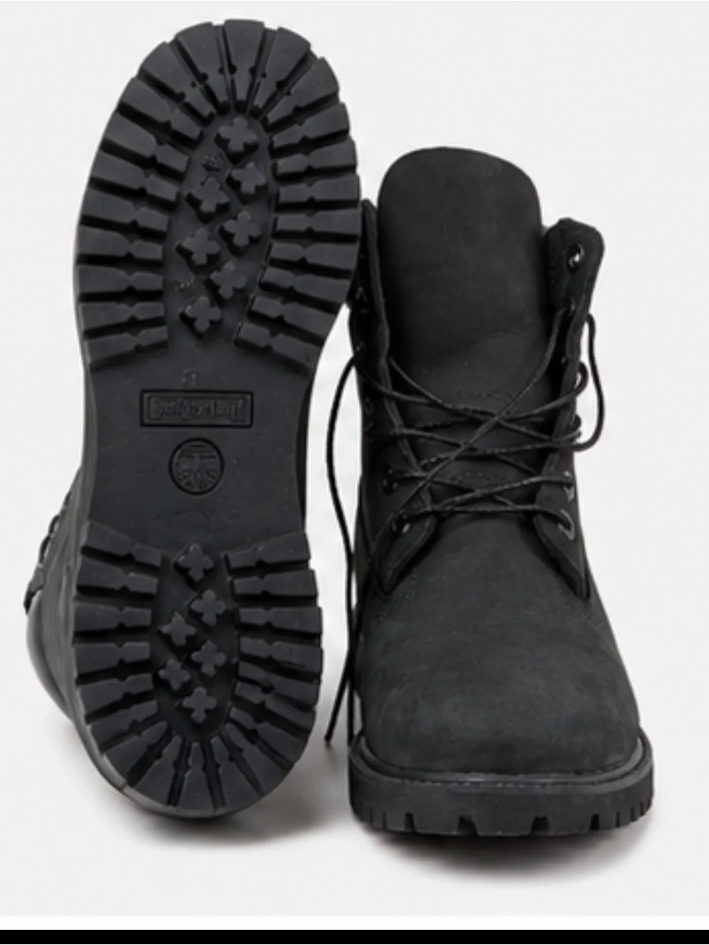 Timberland Black Kids Lace-Up Work Boots